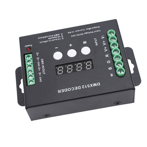 4CH RGBW LED Decoder DMX512 Controller 192W 24V Stage Lighting