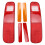 6pcs Tail Light and Mudguard Kit for Ford Econoline Van 1975-1991 2