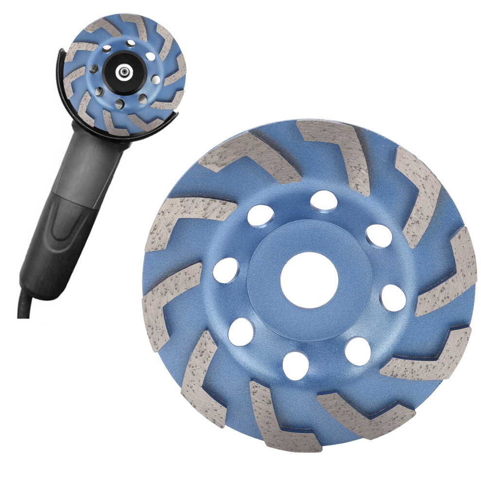 Diamond 125Mm Grinding Cup Blue 10 L Teeth For Sanding Concrete Cement Stone 3741391110363