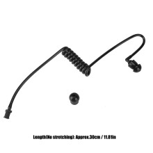 Two Way Radio Earpiece Replacement Clear Coil Tube 1.2 Meter for Walkie Talkies