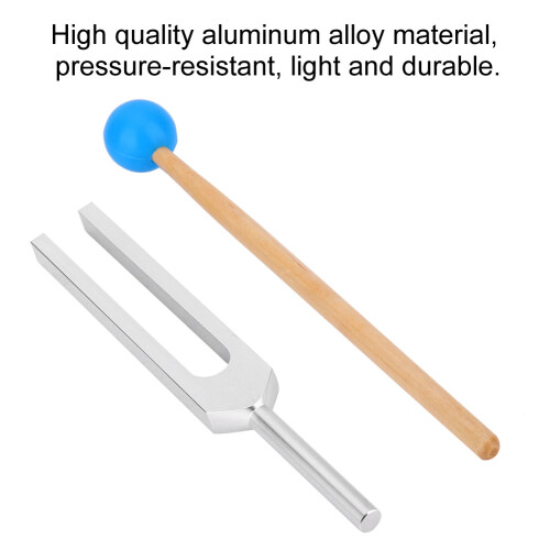 Aluminum Medical Tuning Fork 528Hz Nervous System Testing Silver 17.5cm 2