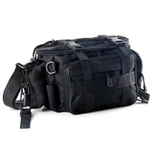 Durable 40x17x20cm Fishing Tackle Bag with Multiple Pockets & Adjustable Strap
