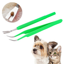 Stainless Steel Tick Remover Tweezers Kit for Pets, 12cm