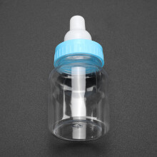 12pcs Blue Mini Plastic Milk Nipple Bottles for Candy Party 9x4cm