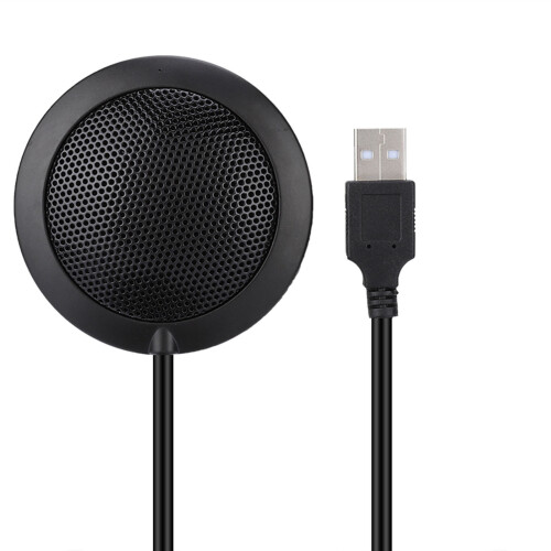 M2 Wired 360 Omnidirectional Desktop Microphone USB Black 2m Cable