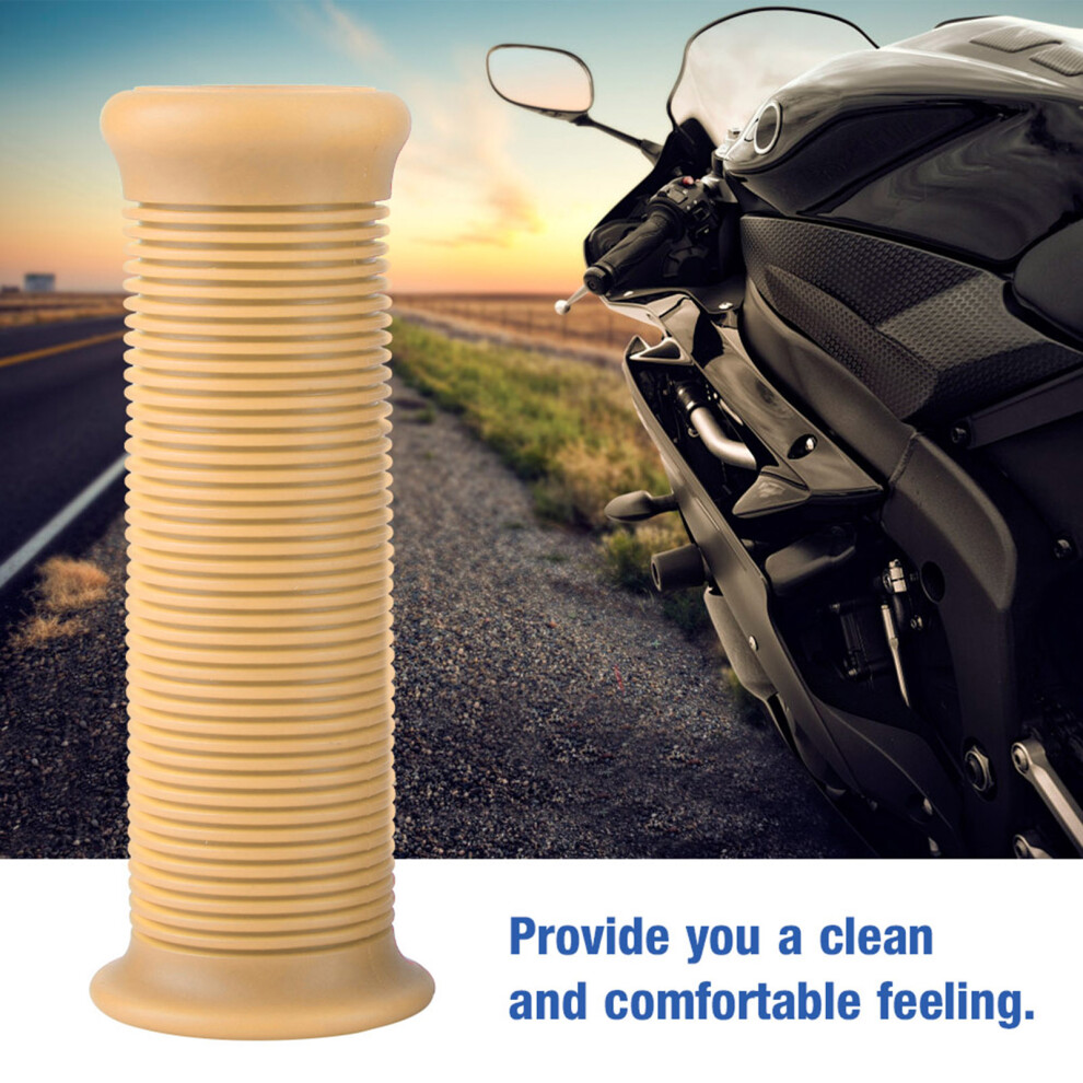 Durable Tpu Handlebar Grips For Motorcycles 1Inch 25Mm/1.1Inch 28Mm Beige 9411391625023