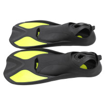 Erwachsenen-Silikon-Schwimmflossen Schwarz Gelb für Tauchen & Schnorcheln L