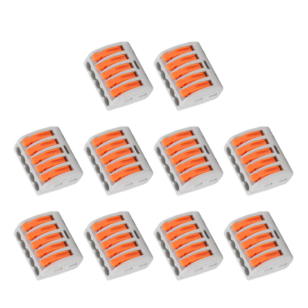 10Pcs Wire Block Clamp Terminal, Pct-215, 32A, 0.1-4.0Mmâ² 5061391111985