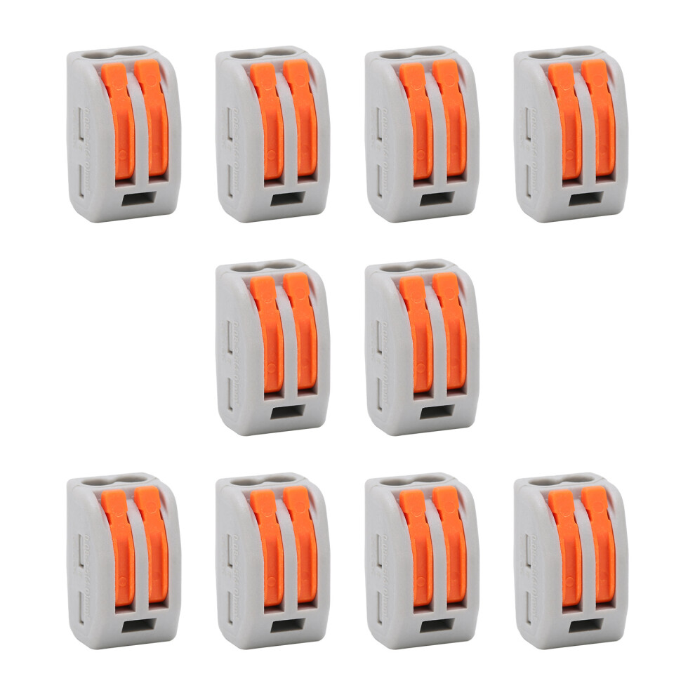 10Pcs Wire Block Clamp Terminal Pct-212, 250V 32A, 0.1-4.0Mmâ² 4241391112026