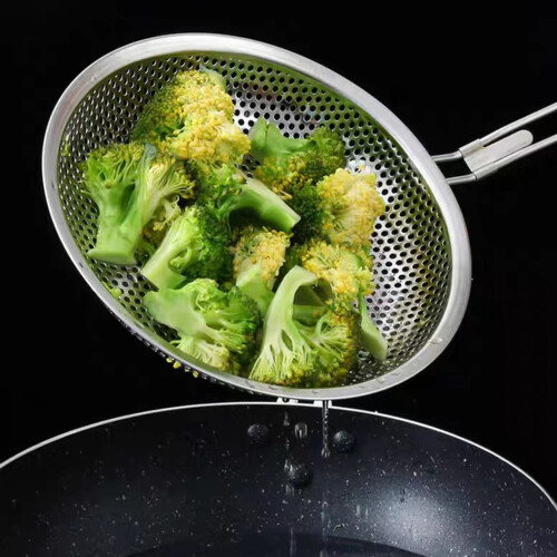 (16cm) Stainless Steel Kitchen Colander Spoon for Easy Draining 2