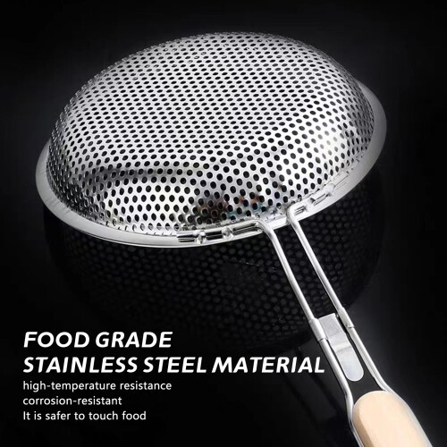 (14cm) Stainless Steel Kitchen Colander Spoon for Easy Draining 2