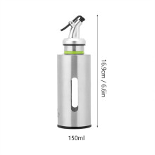 Leak Proof 150ml Stainless Steel Oil Bottle for Soy Sauce Vinegar Kitchen Use