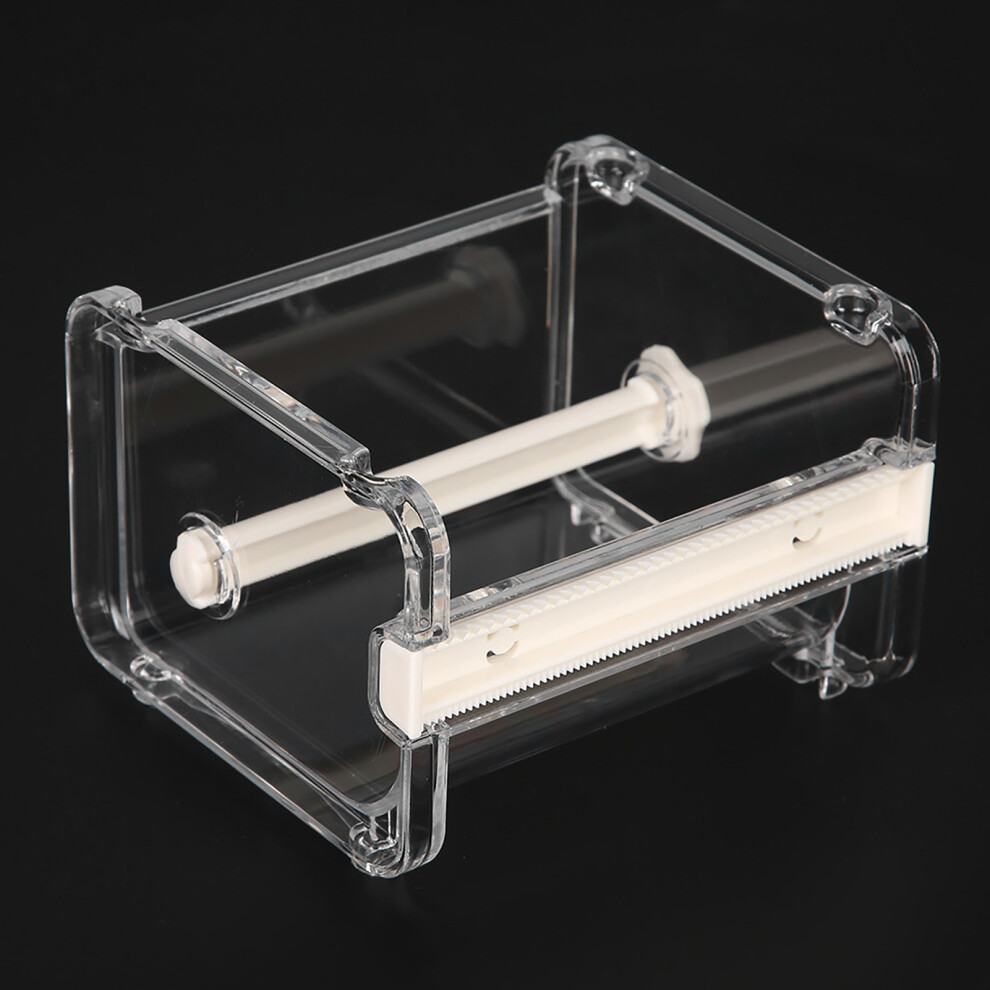 Transparent Office Tape Dispenser With Cutter, White, 10.3 X 9.1 X 7.1Cm 6951391627083