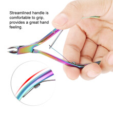 Colorful Stainless Steel Nail Clipper 9.4x5cm Cuticle Manicure Tool