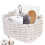 (White) 2PCS Small Woven Storage Baskets for Nursery 7