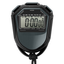 Wasserdichter LCD-Digitalstopuhr mit Band, 7,6 cm Rot/Schwarz/Gelb