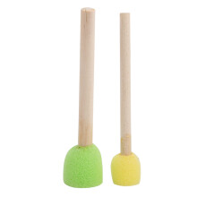 Colorful DIY Mini Sponge Brushes 24pcs for Kids Art Projects Wooden Handle Set
