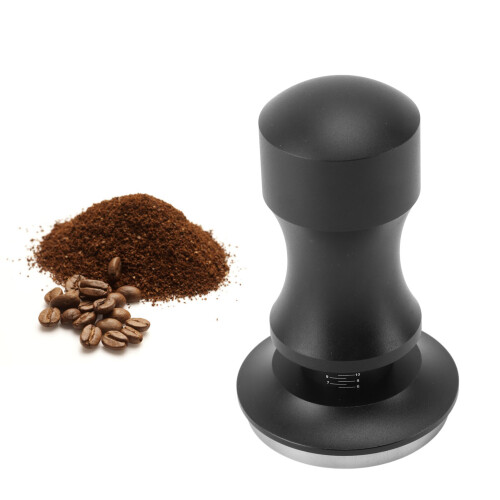 Adjustable Depth Coffee Tamper with Scale Stainless Steel 90x58mm