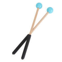 Percussion Mallet Rubber & Maple for Tongue Drum, Glockenspiel, 22cm Blue