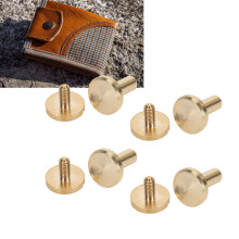50 Set Brass Flat Head Rivets 10x6mm for Leather, Bags & DIY