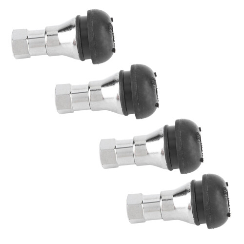 4 Aluminium Rubber Tubeless Tyre Valve Protectors