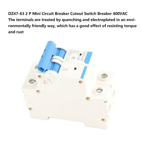 DZ47-63 2P Mini Circuit Breaker 400VAC 20A High Performance Electrical Switch 2