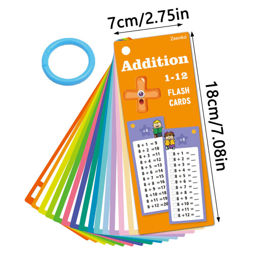(Addition) 15pcs Math Flash Cards, Fun Learning Toys for Kids 2