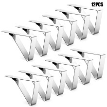 (Standard) Stainless Steel Tablecloth Clips 1-12PCS
