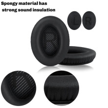 4X Replacement Earpads for QC35 QC35 II Headphones Repair Parts Black