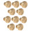 40 Pack 1.2 Inch Brushed Gold Cabinet Knobs Knurled Kitchen Cabinet Knobs Gold Drawer Knobs Round Dresser Knobs 2
