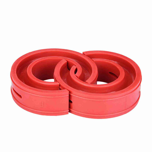Red 2pc Car Shock Absorber Buffer Spring Set, 175mm Diameter 2