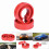 Red 2pc Car Shock Absorber Buffer Spring Set, 175mm Diameter 4