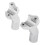 4X Chrome 3.5Inch Tall Pullback Handlebar Risers for  Softail Dyna Sportster Touring Pullback Aluminum Straight 2