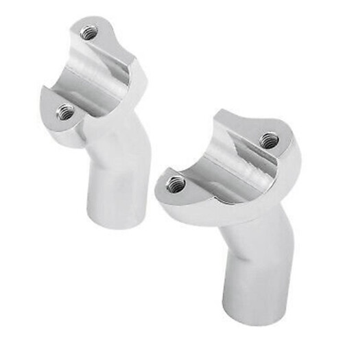 4X Chrome 3.5Inch Tall Pullback Handlebar Risers for  Softail Dyna Sportster Touring Pullback Aluminum Straight 2