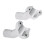 4X Chrome 3.5Inch Tall Pullback Handlebar Risers for  Softail Dyna Sportster Touring Pullback Aluminum Straight 5