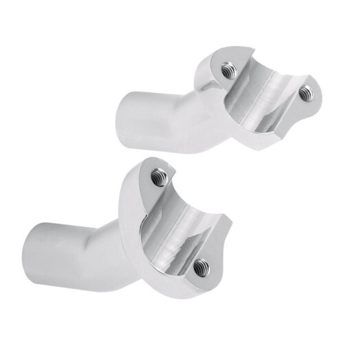 4X Chrome 3.5Inch Tall Pullback Handlebar Risers for  Softail Dyna Sportster Touring Pullback Aluminum Straight 2