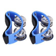 2PCS Blue Foot Tambourines Percussion Instrument 4106cm