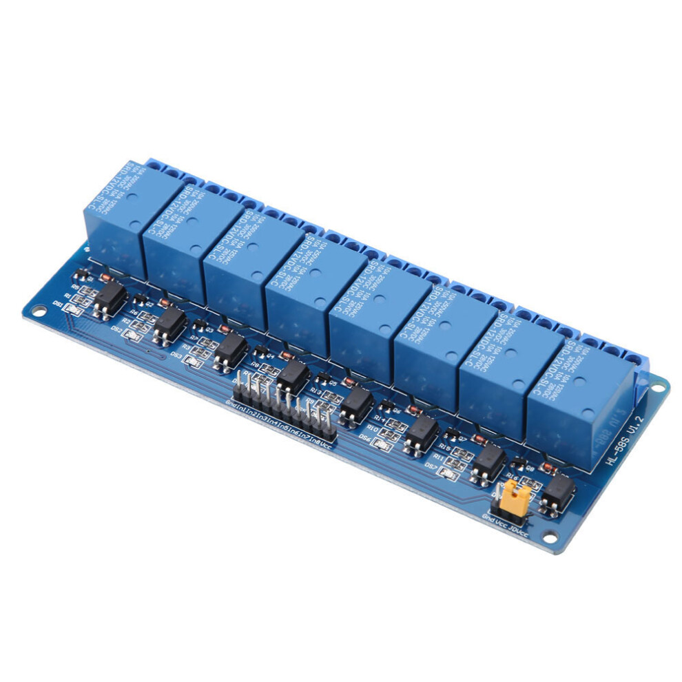 8-Channel 12V Low Level Trigger Relay Module With Optocoupler, Compact 13.4Cm 7691391640390