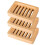 6X Bamboo Soap Dish Drain Soap Rack Bamboo Soap Holder 2