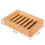 6X Bamboo Soap Dish Drain Soap Rack Bamboo Soap Holder 7