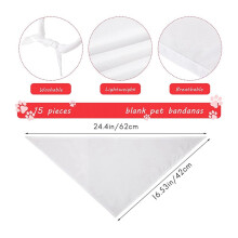 30 Stuks Sublimatie Leeg Huisdier Bandana Warmteoverdracht Wasbare DIY Driehoek Hond Sjaal Slabbetjes Hoofddoek voor Honden Puppy Katten