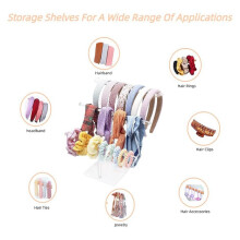 2X Supporto per Fascia per Capelli, Organizer per Accessori per Capelli, Supporto Trasparente per Ragazze, Supporto per Braccialetto, Espositori per