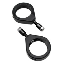 2sets 49MM Motorfiets Richtingaanwijzer Montagebeugel Mistlampbeugel Geschikt voor XL Sportster 1200 Dyna Zwart