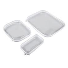 3PCS Clear PVC Zippered Travel Storage Box Organizer Set 30x35x5cm
