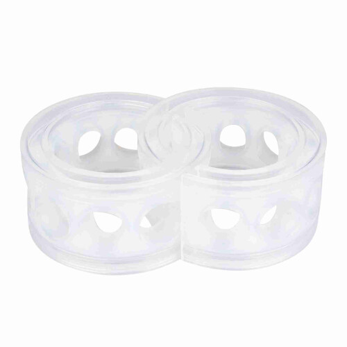 2pc Transparent Car Shock Absorber Retainer TPE Spring Buffer Type D 2