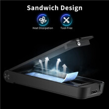 2X FIDECO Folding M.2 NVMe SSD Enclosure USB 3.2 Gen 2 10Gbps SSD Case PCIe NVMe Adapter for M & M+B Key Support UASP