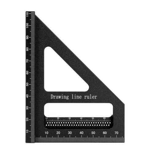 Multi Angle Aluminum Ruler 45 & 90 Degree Woodworking Square Protractor Tool