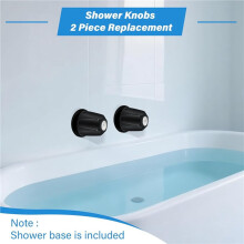 Metal Matte Black Shower Knob 4 Piece Replacement, for Price/Pfister Verve Tub Shower Handle, 4 Faucet Handle Trim Kit