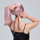 Adjustable Long Silk Sleep Cap Pink 2