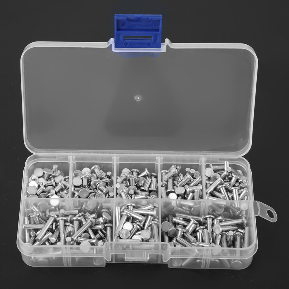 M3 Flat Head Aluminium Rivets 400Pcs 4Mm-16Mm Length For Upholstery & Diy Tasks 9461391639728